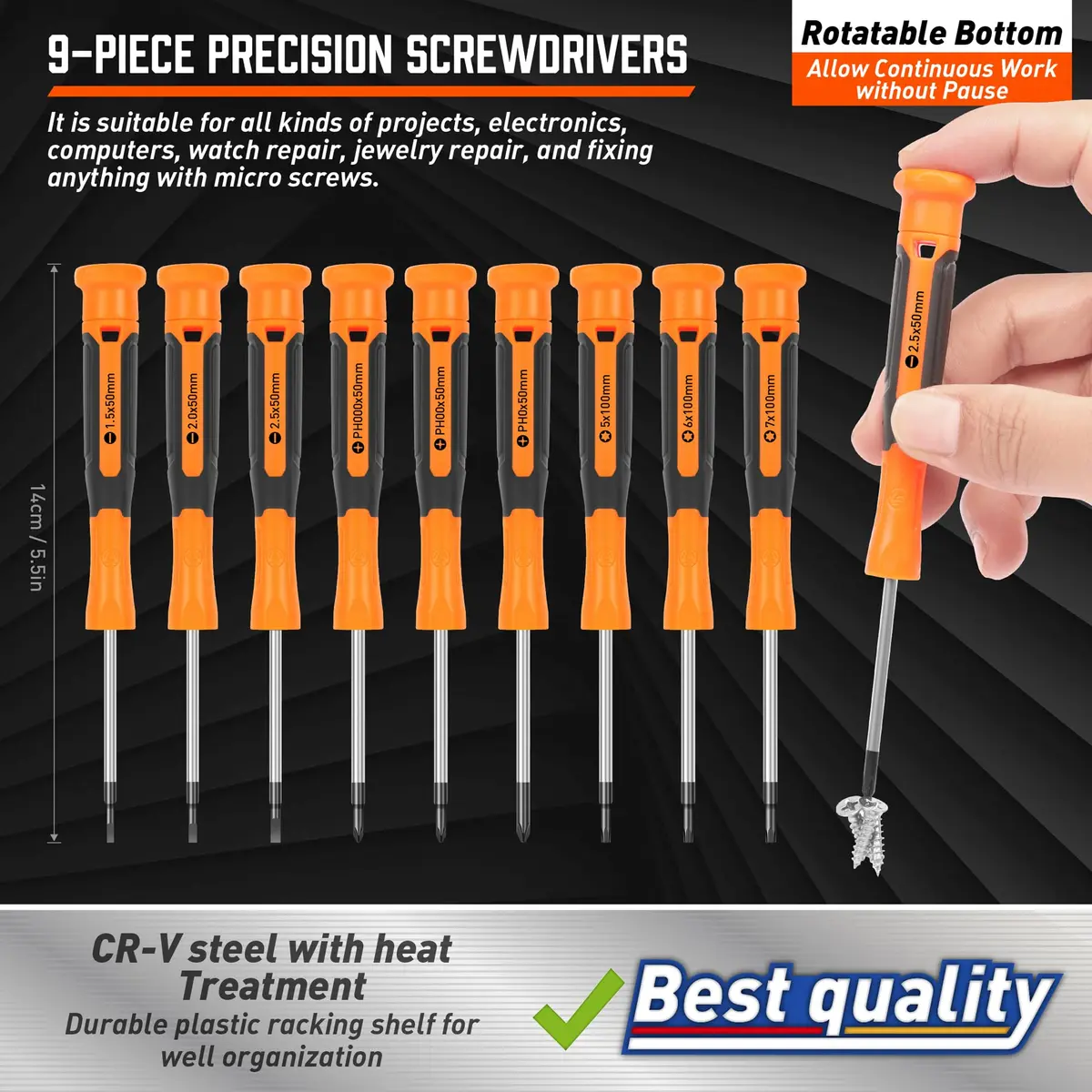 Amartisan 86-Piece Magnetic Screwdriver Set with Case | 3.43 lbs (1.56 kg) Tools for Men - view 5