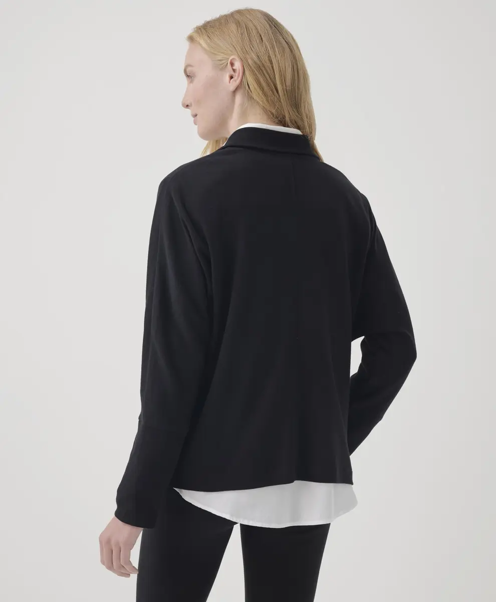Pact Organic Cotton Women's Relaxed Blazer Black | Breathable, Sustainable Fit (70-120 chars) - view 5
