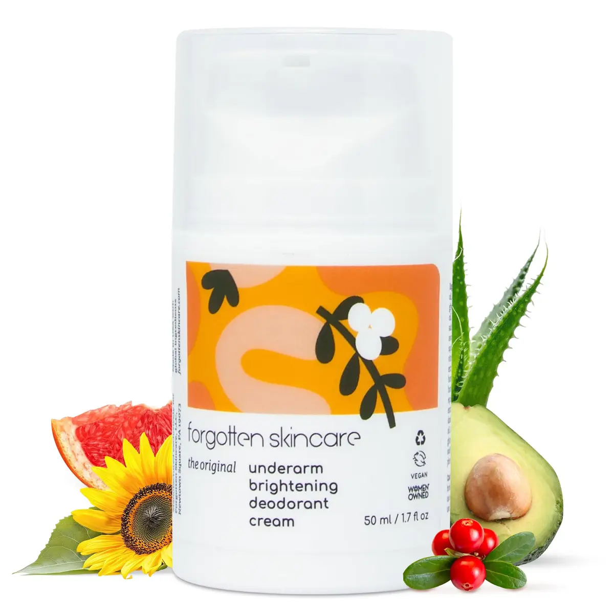 Forgotten Skincare Underarm Brightening Body Cream 50ml (1.7 Fl Oz) | Vitamin C & Salicylic Acid for Dark Underarms - main product image
