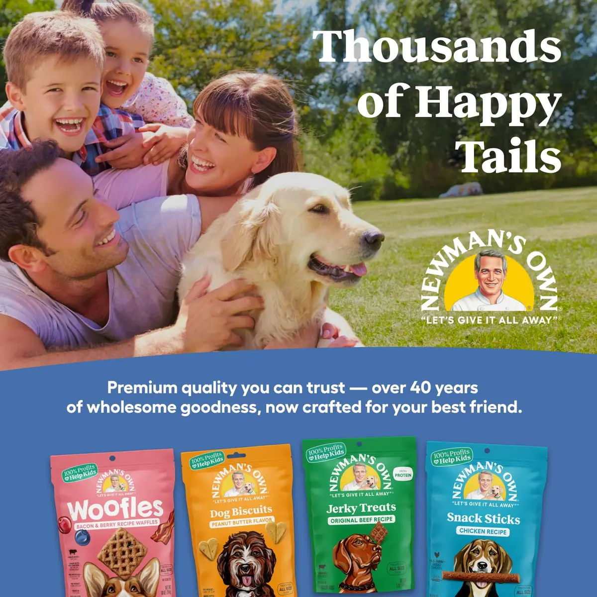 Newman's Own Chicken Recipe Woofles Waffle Dog Treats 10 oz | Wholesome U.S. Chicken Dog Snacks - view 6