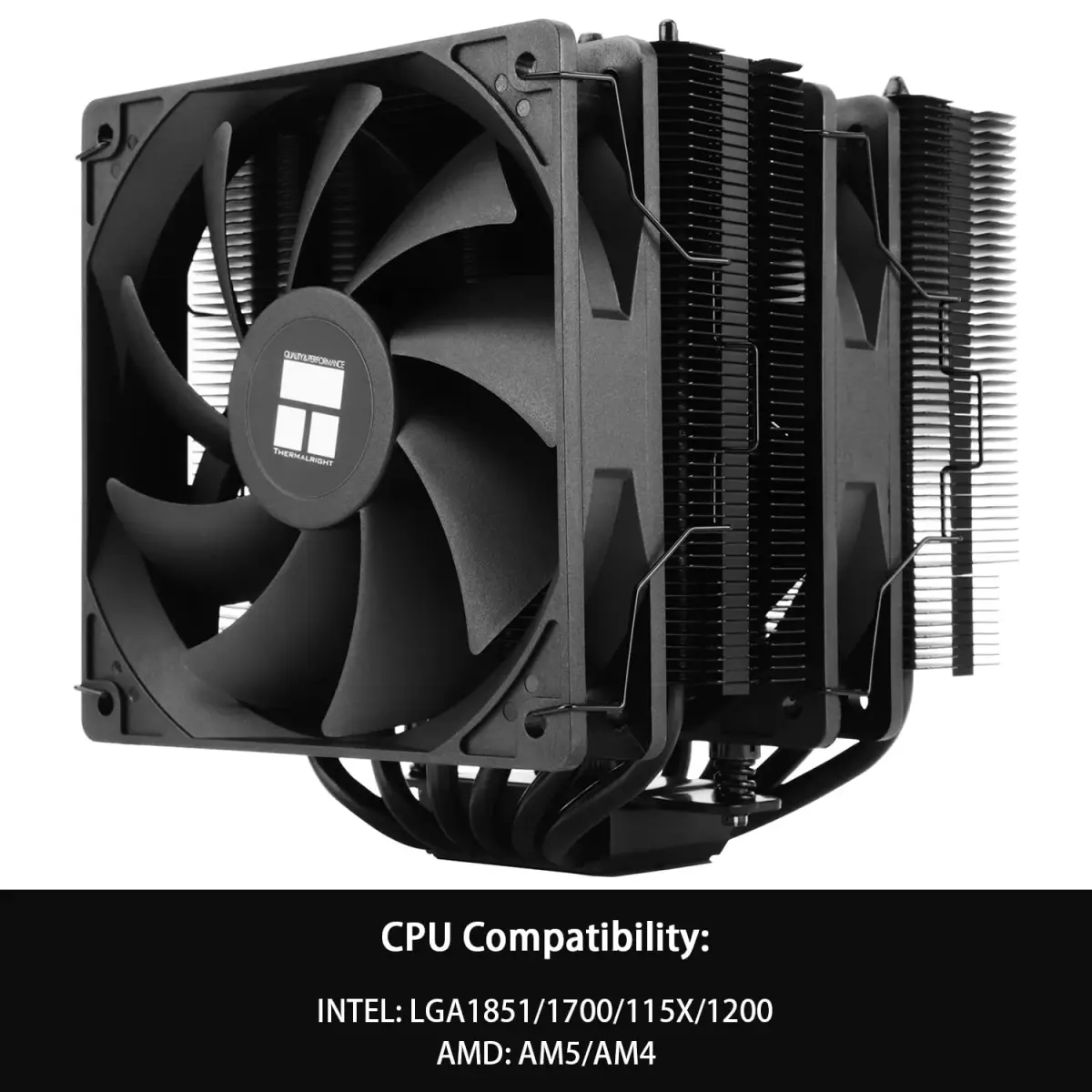 Thermalright Peerless Assassin 120 SE Black CPU Cooler, 6 Heat Pipes, Dual Towers & PWM Fans | LGA1700/AM5 Compatible - view 3