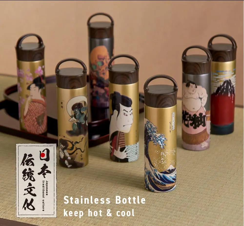 Reach Will Vacuum Flask 400 ml | Japanese Traditional Culture Stainless Steel Mug Bottle - view 5