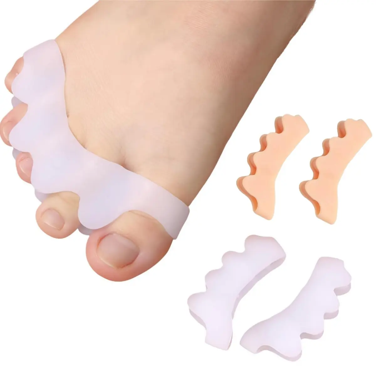 ERSANLI Toe Separators Kids Corrector for Pedicure 2 Pairs | Supports Toe Alignment & Comfort - main product image