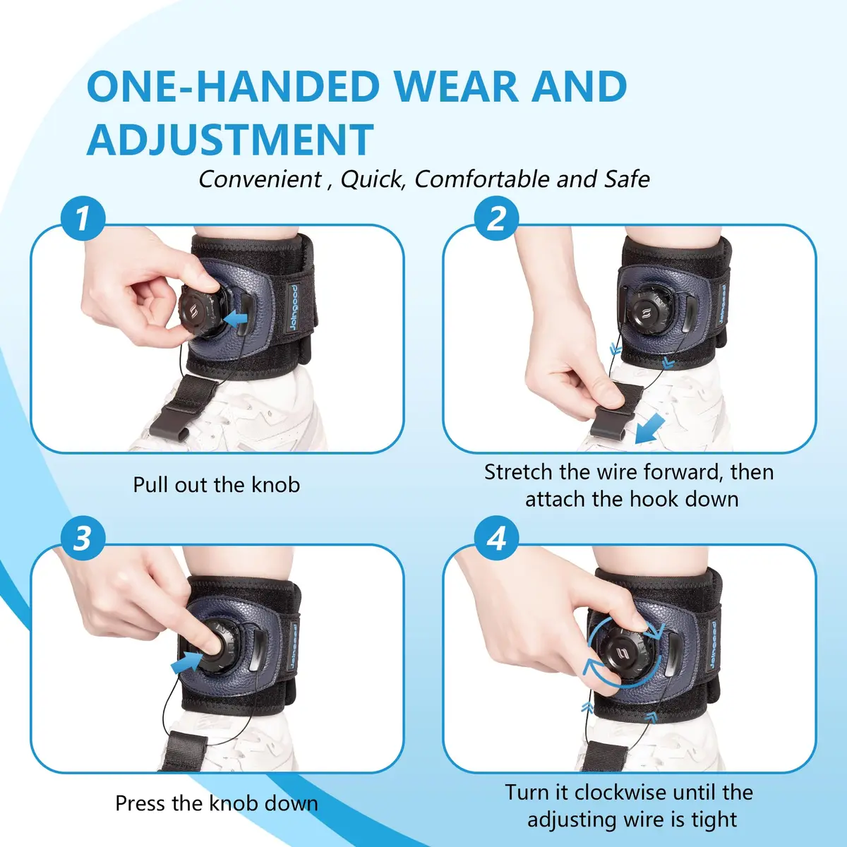 joingood AFO Foot Drop Brace with Reel-Adjust Dorsiflexion Assist L/XL (35cm Calf Circumference) | FDA Approved Orthopedic Brace for Walking Support - view 7