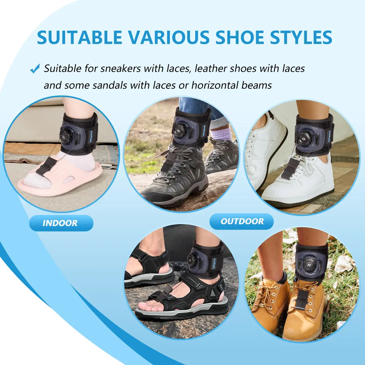 joingood AFO Foot Drop Brace with Reel-Adjust Dorsiflexion Assist L/XL (35cm Calf Circumference) | FDA Approved Orthopedic Brace for Walking Support - view 3