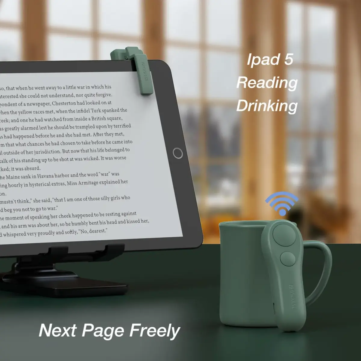 SK SYUKUYU RF Remote Control Page Turner for Kindle, iPad, iPhone, Android Tablets, Surface - Green | Hands-Free Reading & Photography - view 4