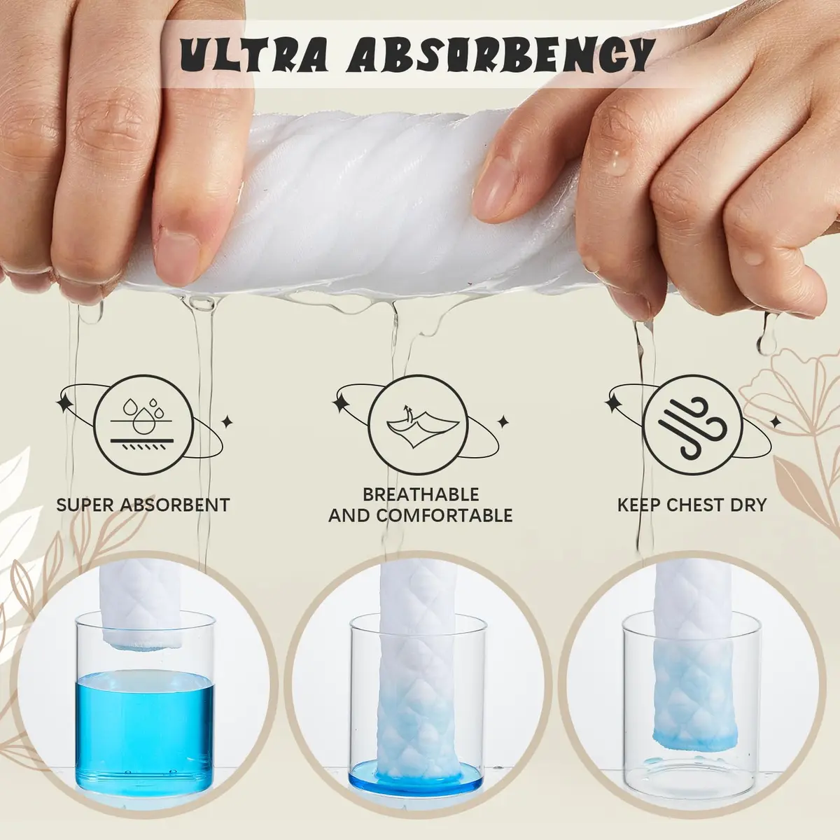 Toulite Cotton Bra Liners Sweat Pads Medium | Breathable, Reusable & Soft - view 5
