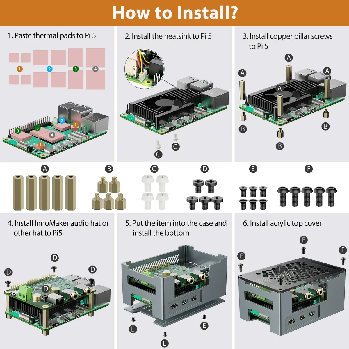 InnoMaker Aluminum Alloy Case for Raspberry Pi 5 | Dual Cooling & Compatibility (110 chars) - view 7