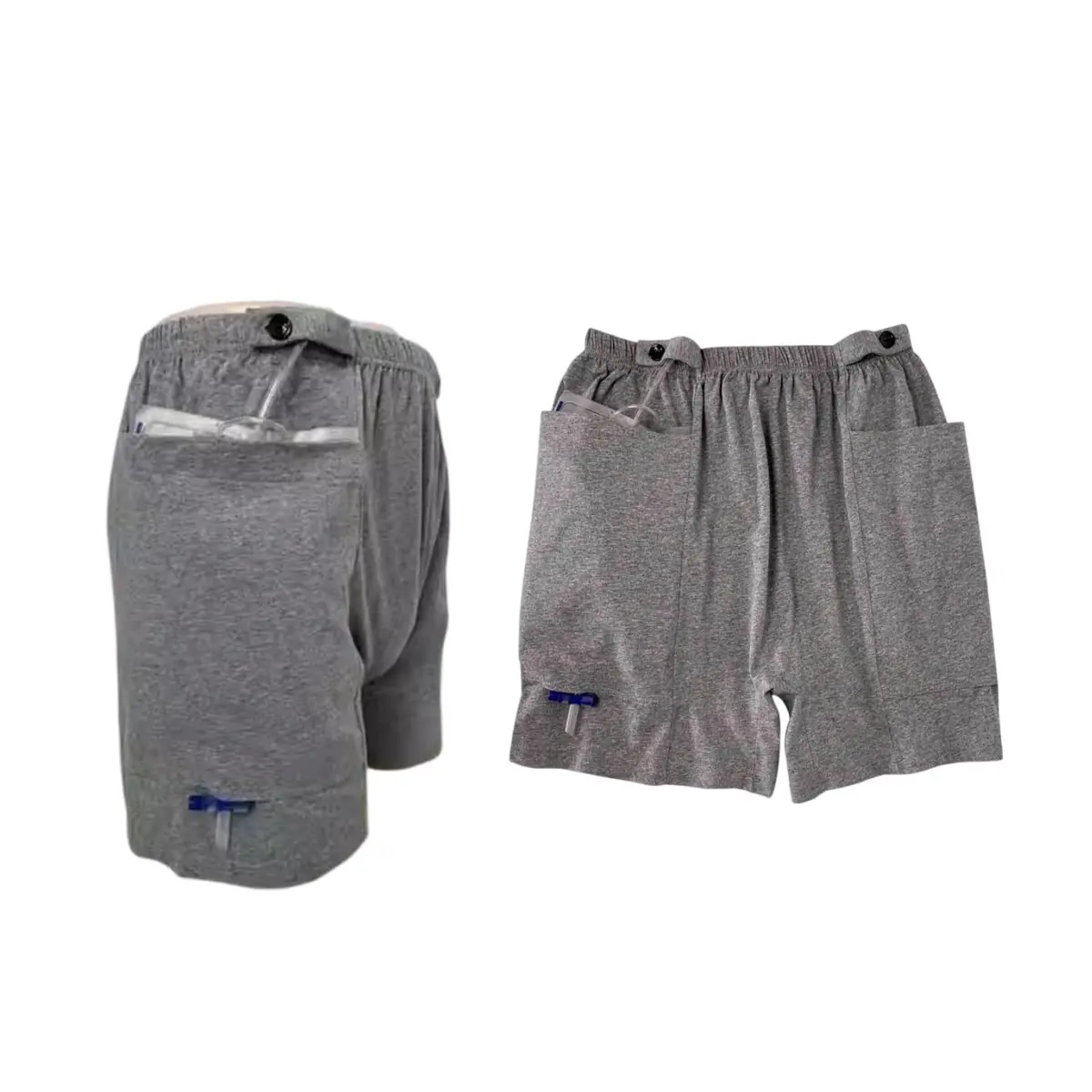 Lmaray Ostomy Drainage Bag Shorts for Men and Women 2XL | Discreet Urine Bag Pants - main product image