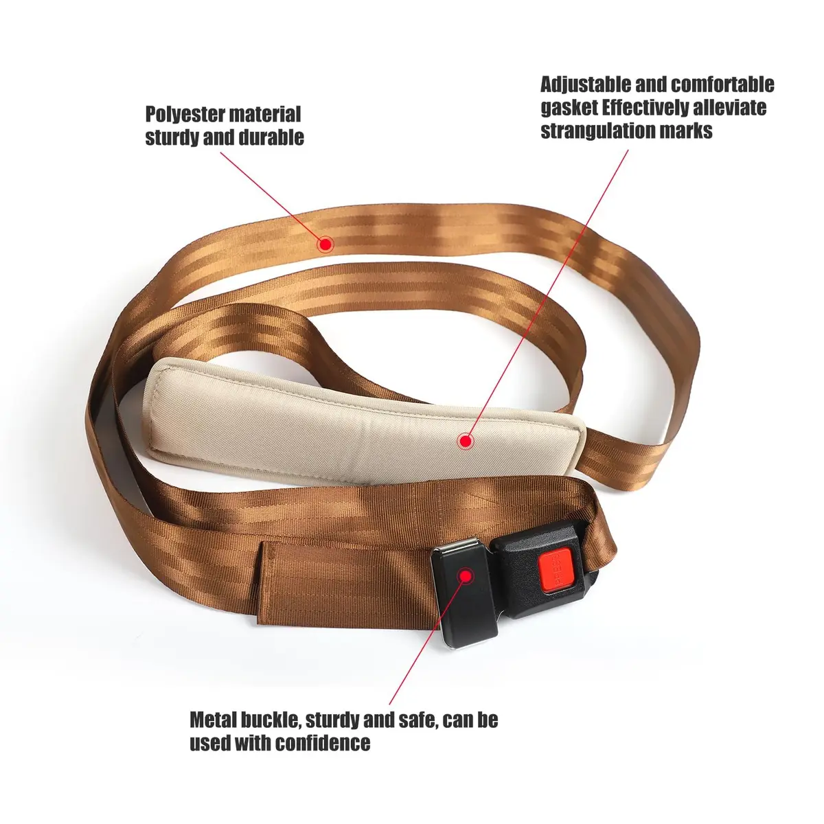 Lewitools Mobilization Belt with Adjustable Pad & Quick-Release Buckle | 300 cm (9.8 ft) Therapy Strap for Movement Practice - view 3