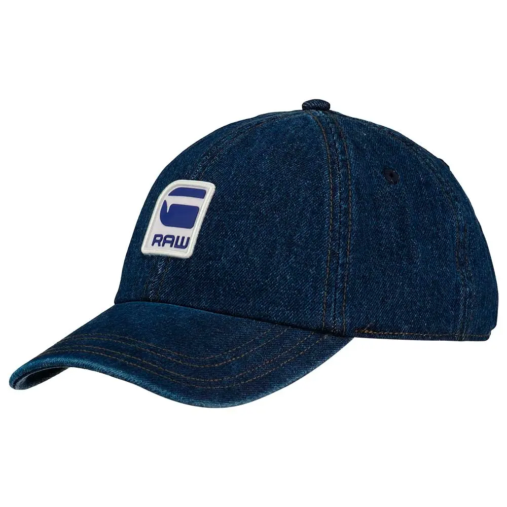 G-STAR Men's Avernus Burger Baseball Cap, Blue (Worn in Watercourse D26254-D317-H146), One Size | Water-Resistant Cotton Cap - main product image