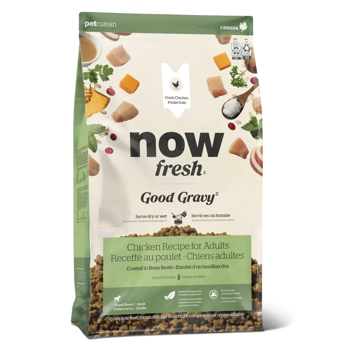 Now Fresh Good Gravy Small Breed Adult Dry Dog Food, Chicken, 3.5 lb | Supports digestion & weight control - main product image