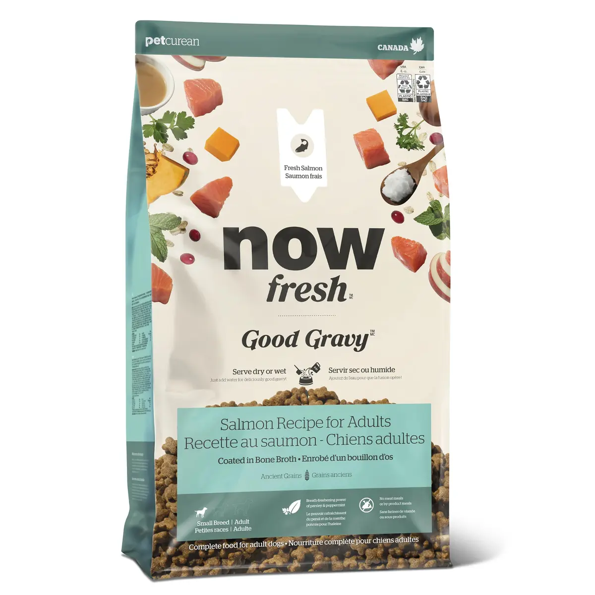 Now Fresh Good Gravy Small Breed Adult Dry Dog Food, Salmon, 3.5 lb | Supports Digestion & Weight Control - main product image