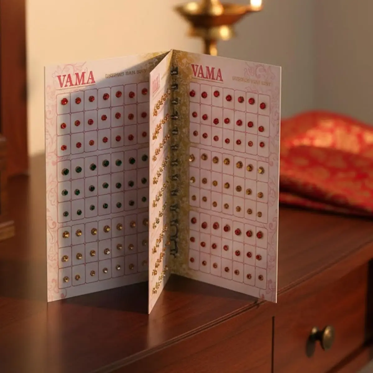 VAMA Multicolour Small Stone Indian Bindis Booklet 252 Pcs | Traditional Face Jewelry for Festivals & Parties - view 4