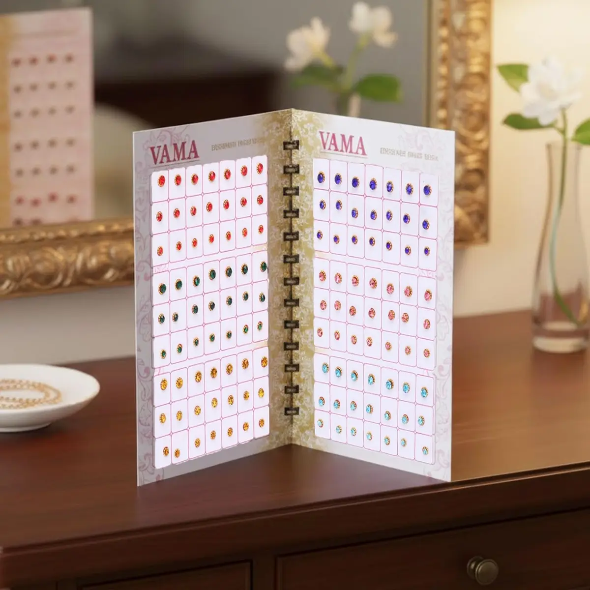 VAMA Multicolour Small Stone Indian Bindis Booklet 252 Pcs | Traditional Face Jewelry for Festivals & Parties - view 8