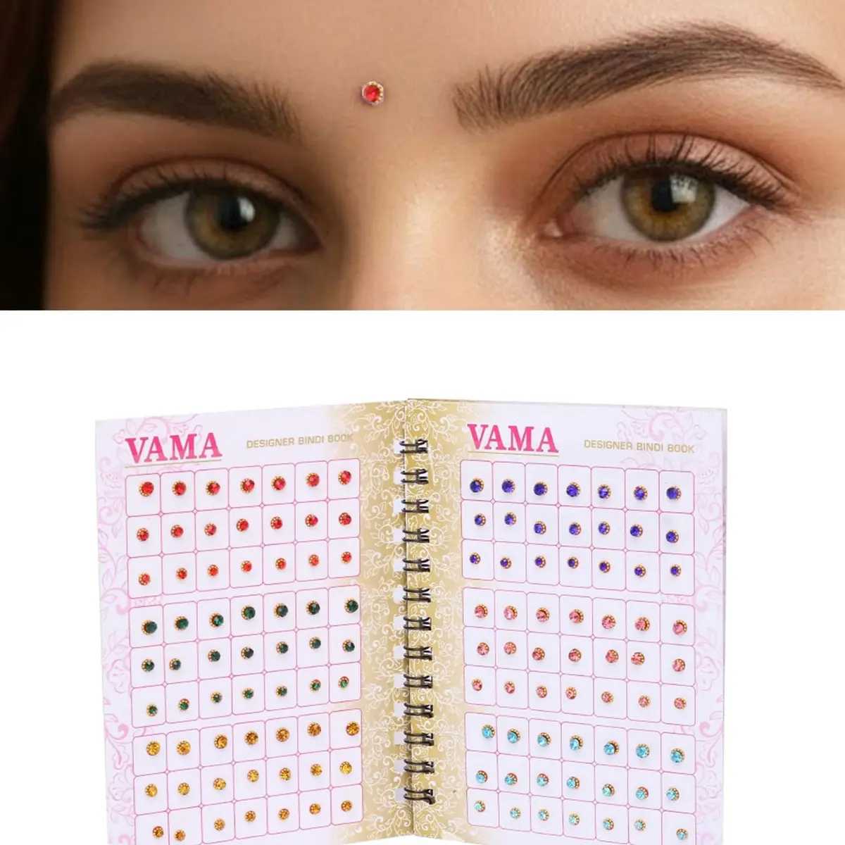 VAMA Multicolour Small Stone Indian Bindis Booklet 252 Pcs | Traditional Face Jewelry for Festivals & Parties - view 9