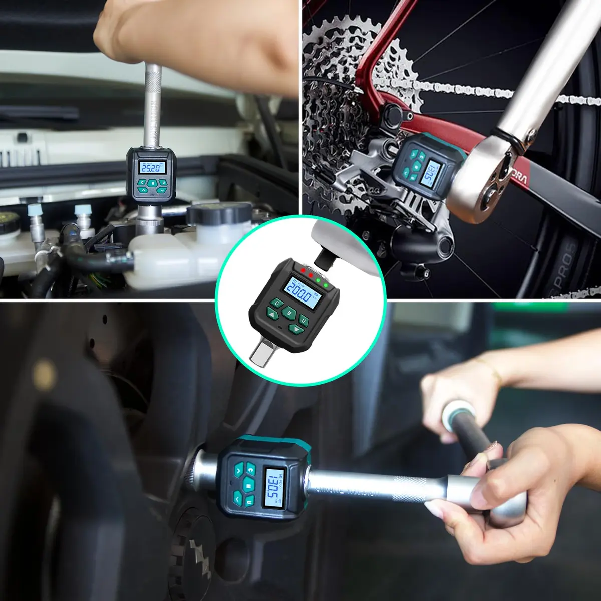 XLIT 1/2" Digital Torque Wrench Adapter 4.4-147.5 ft-lb (6-200 Nm) | High-Accuracy Automotive Tool - view 4