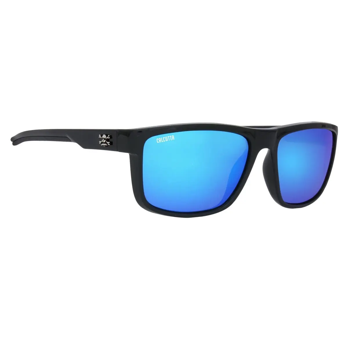 Calcutta Palma Sola Polarized Sunglasses Shiny Black Frame 2.27kg (5lb) | Blue Mirror Lens for Fishing & Outdoors - main product image
