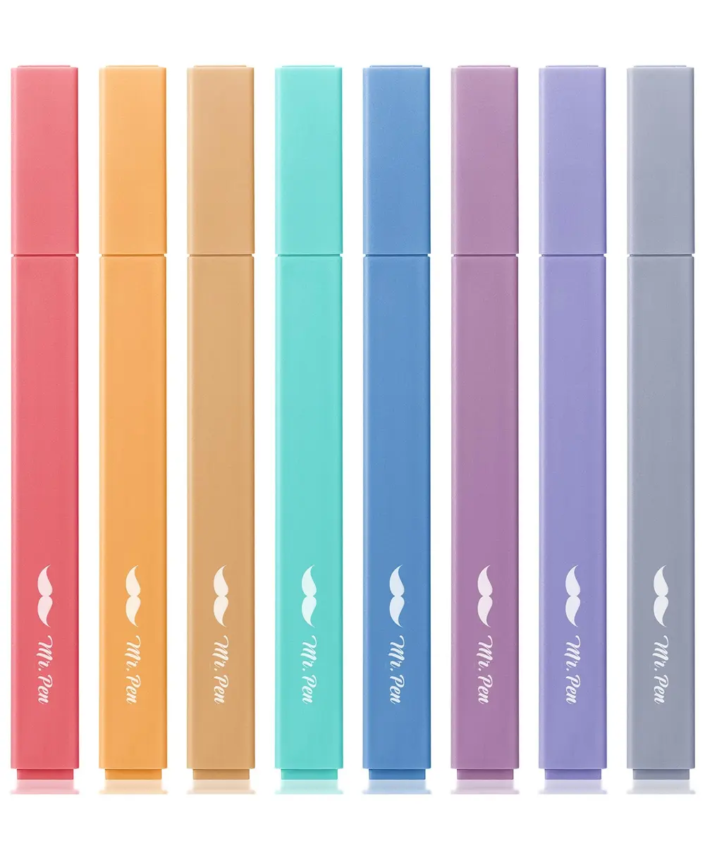 Mr. Pen Aesthetic Highlighters No Bleed, 8 Pack, Assorted Pastel Colors | Chisel Tip, Fast Dry, Journaling & School Supplies - main product image