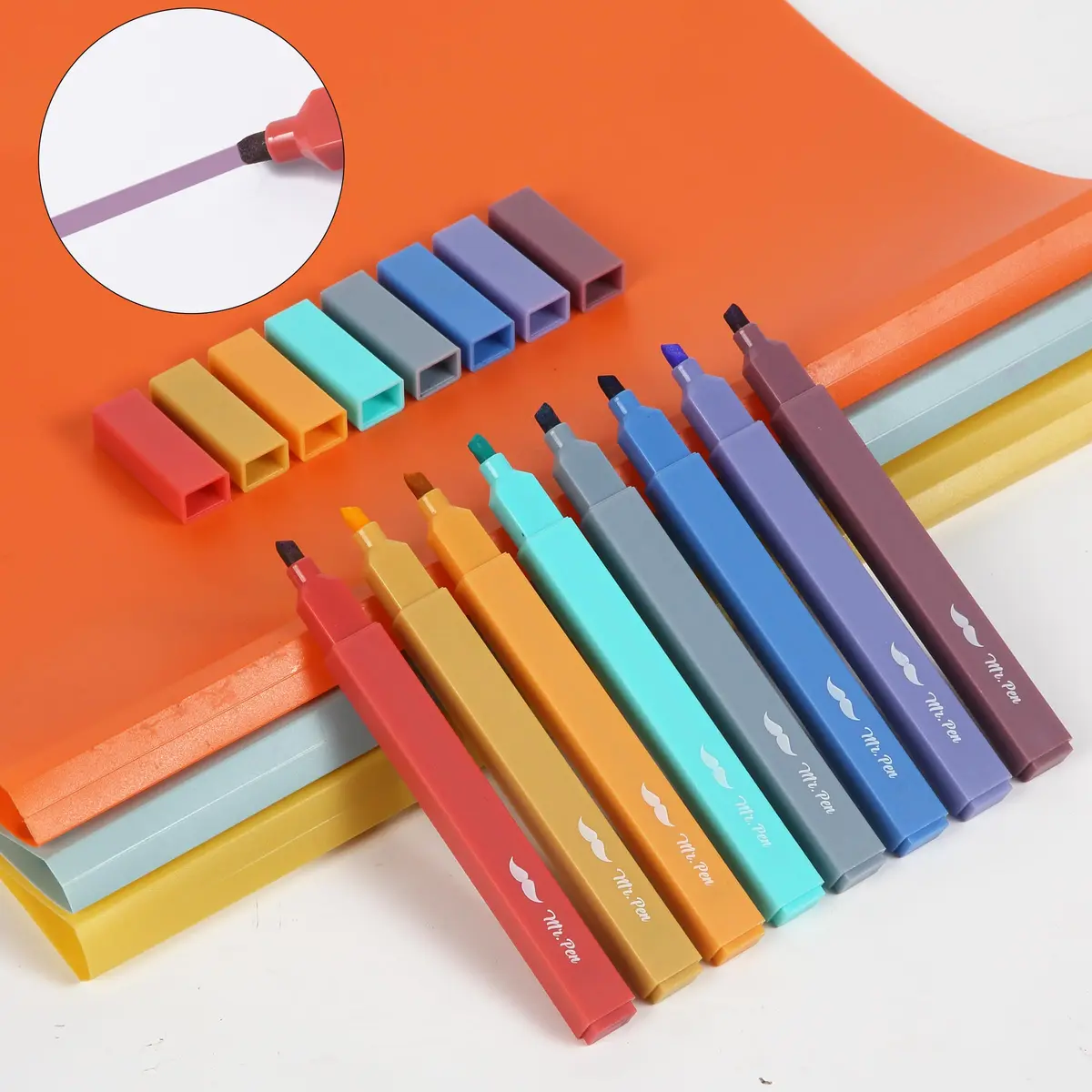 Mr. Pen Aesthetic Highlighters No Bleed, 8 Pack, Assorted Pastel Colors | Chisel Tip, Fast Dry, Journaling & School Supplies - view 6