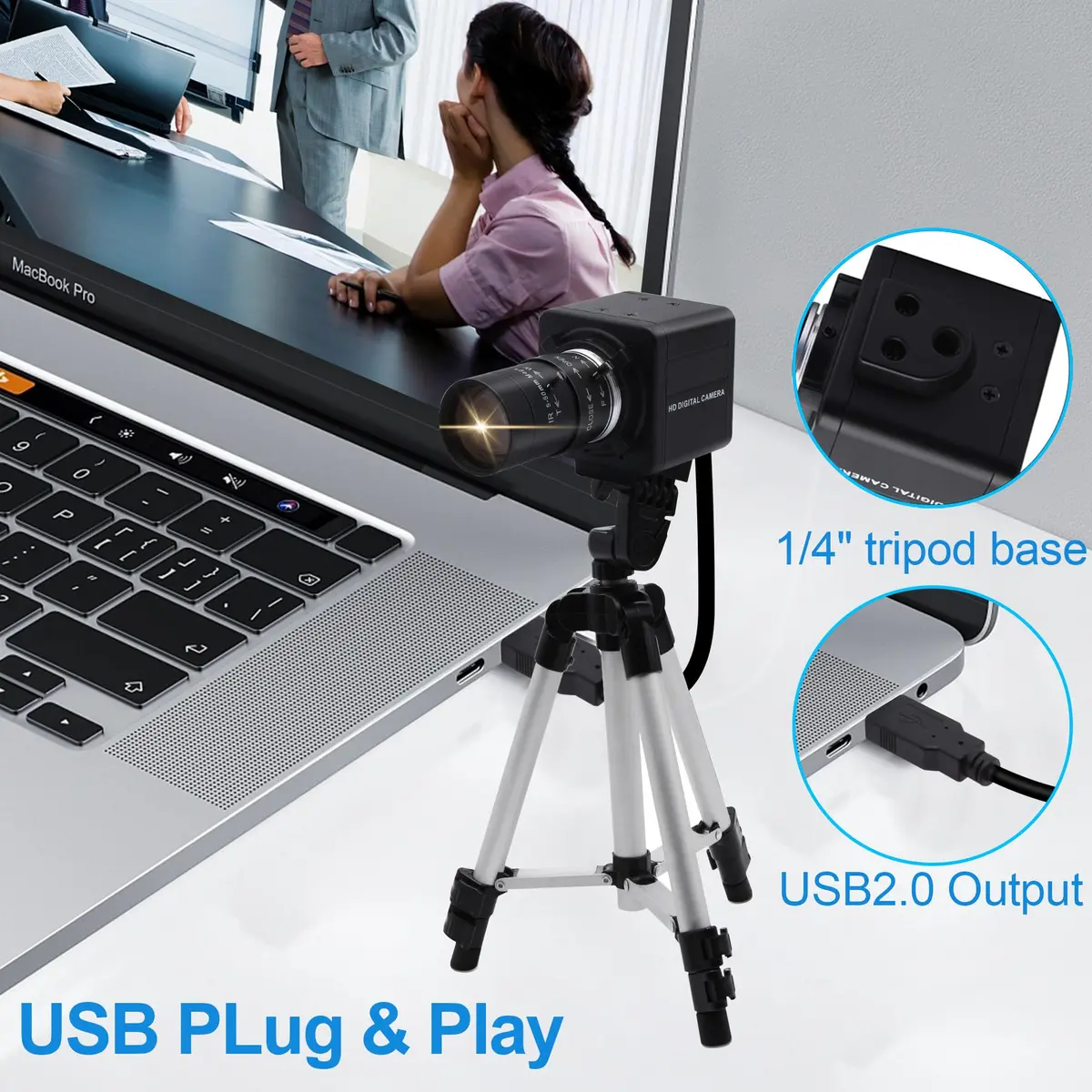MMlove 8MP USB Camera 10X Optical Zoom | 30fps High Speed Support for PC & Mobile - view 5