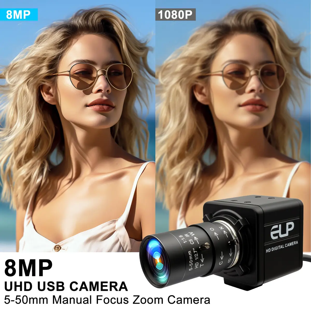 MMlove 8MP USB Camera 10X Optical Zoom | 30fps High Speed Support for PC & Mobile - view 2