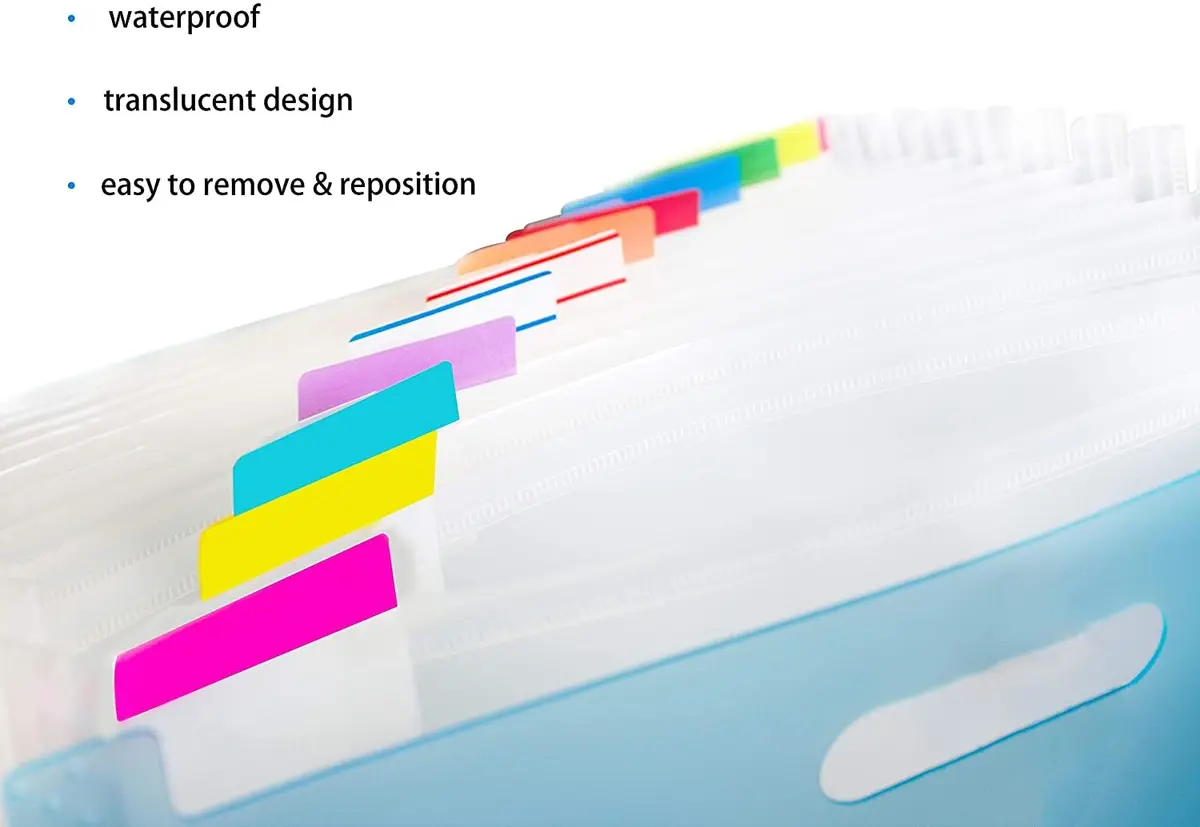 ELII 900 Pcs 2 Inch Sticky Index Tabs & 100 Pcs 0.5 Inch Tabs | Writable, Repositionable, 10 Neon Colors - view 3