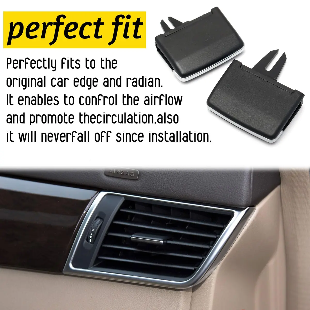 BJchiwu Air Vent Grille Outlet Tab Clip Replacement for Mercedes-Benz W166/X166 - Rear Row (1pc) - view 6