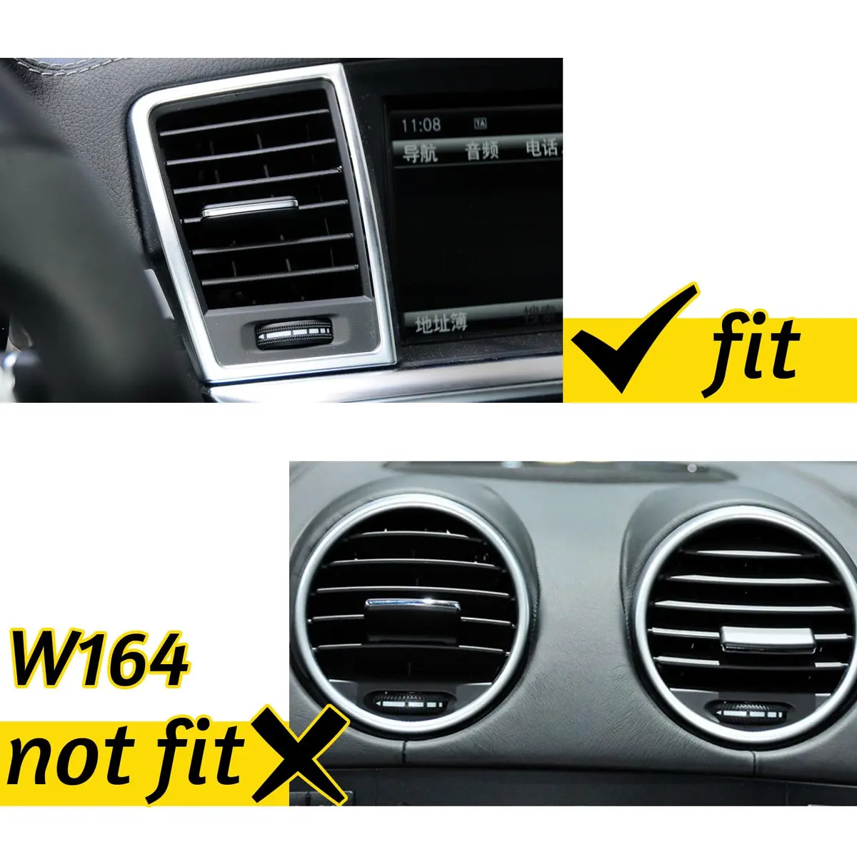 BJchiwu Air Vent Grille Outlet Tab Clip Replacement for Mercedes-Benz W166/X166 - Rear Row (1pc) - view 3