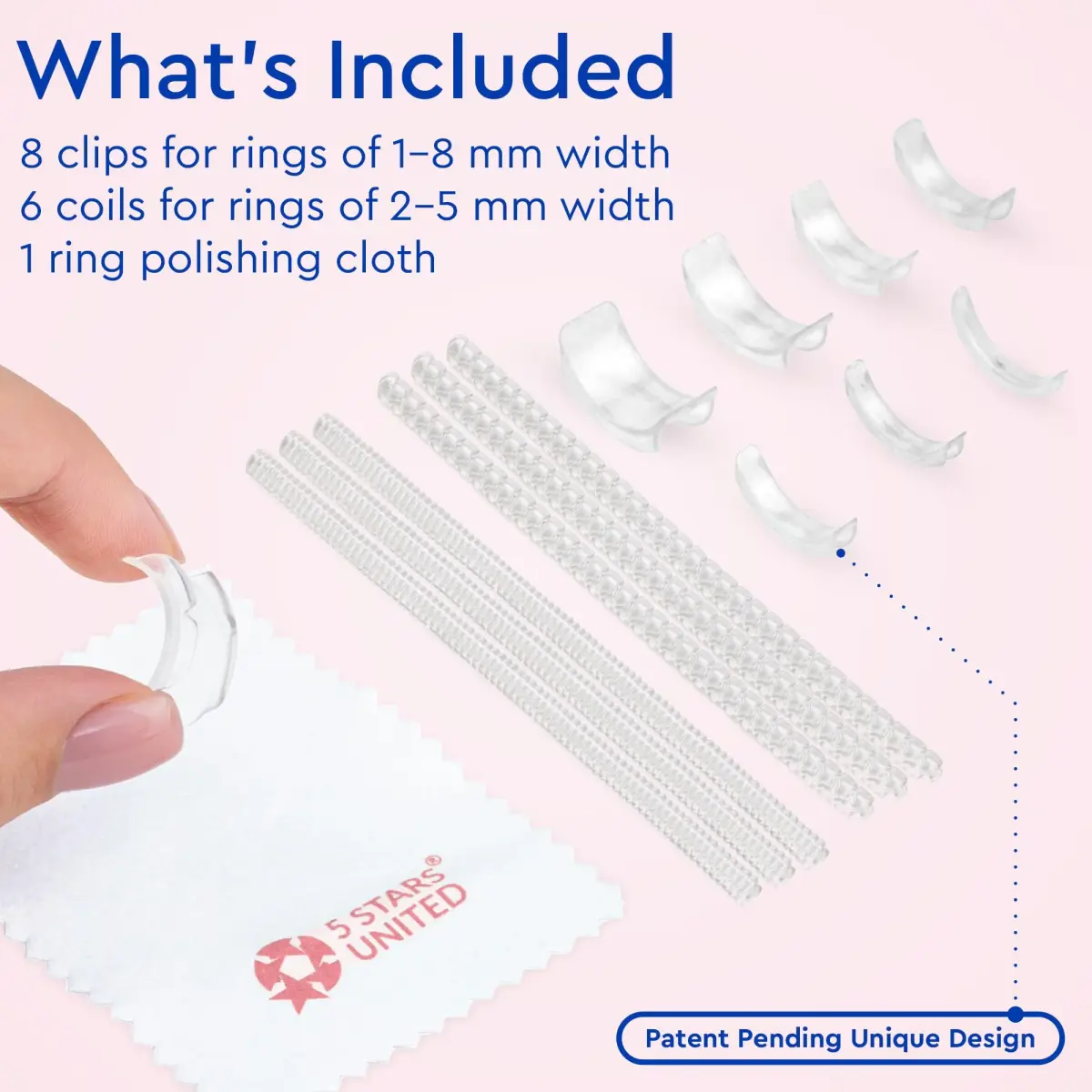 5 STARS UNITED Ring Sizers for Loose Rings - 14 Pieces (1.5–8 mm) | Dual Model Set - view 2