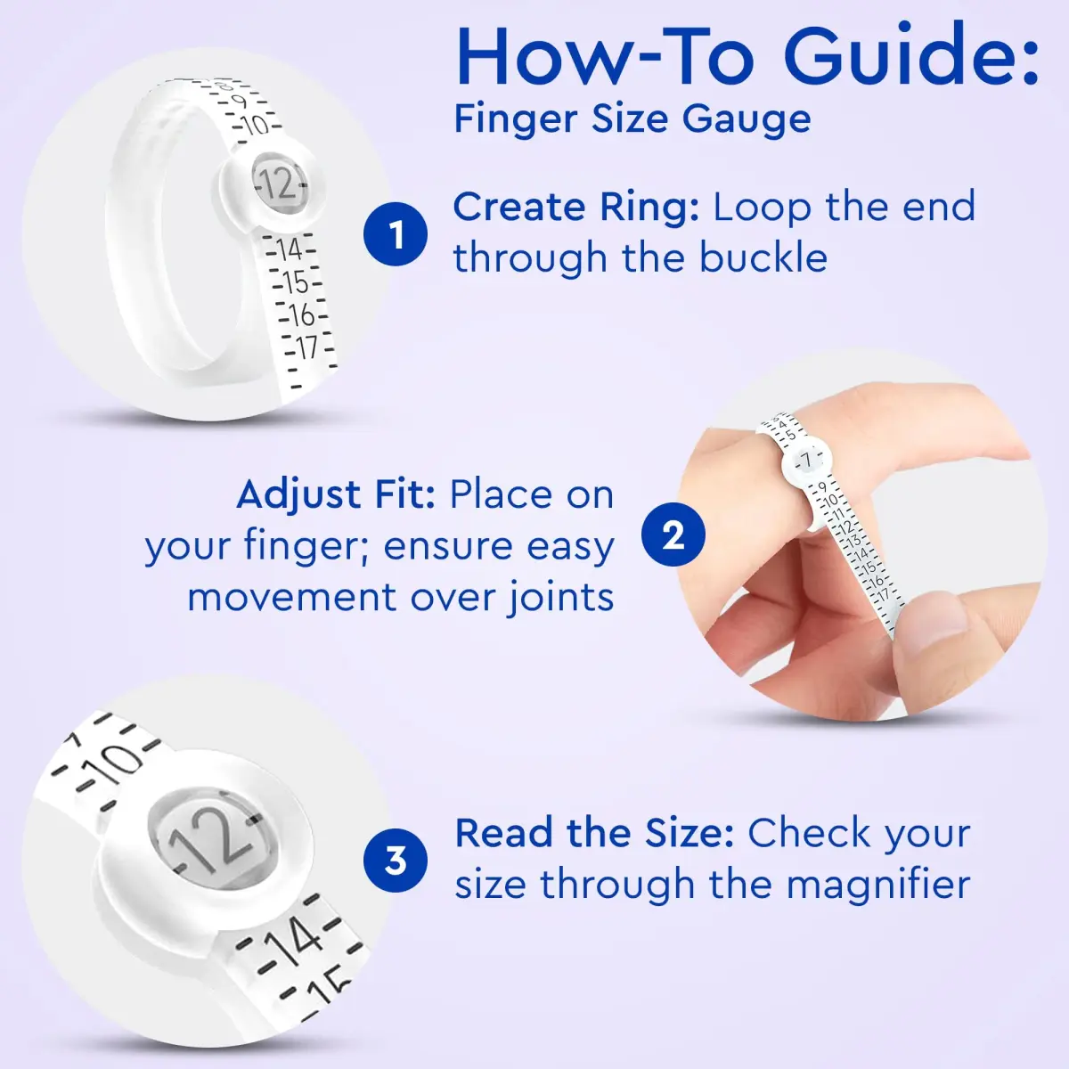 5 STARS UNITED Ring Sizers for Loose Rings - 15-Piece Kit with US Sizes 1-17 Gauge & Adjusters | Secure Fit for All Rings - view 5