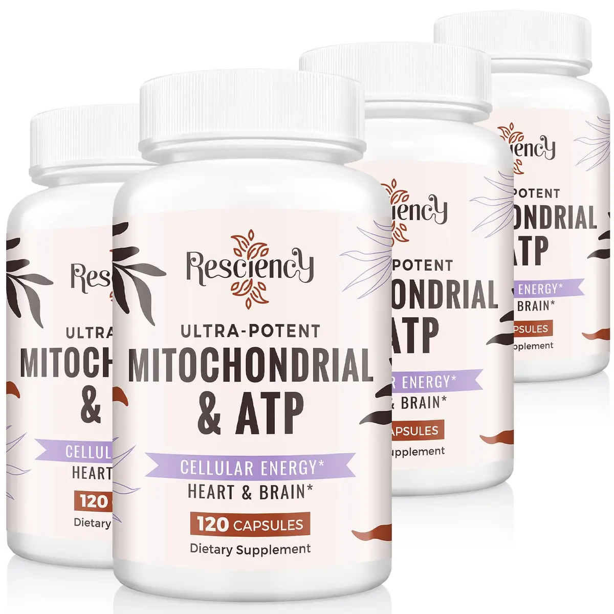 Resciency 2326 MG Mitochondrial Supplements with ATP, Vitamins, CoQ10 & PQQ | Organic Energy & Endurance Support - main product image