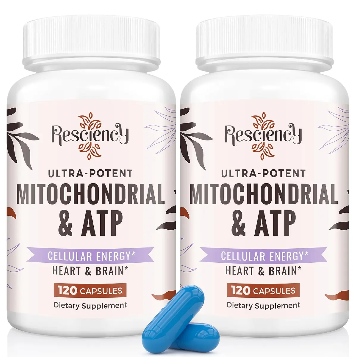 Resciency 2326 MG Mitochondrial Supplements with ATP, Vitamins, CoQ10 & PQQ | Organic Energy & Recovery Support - main product image