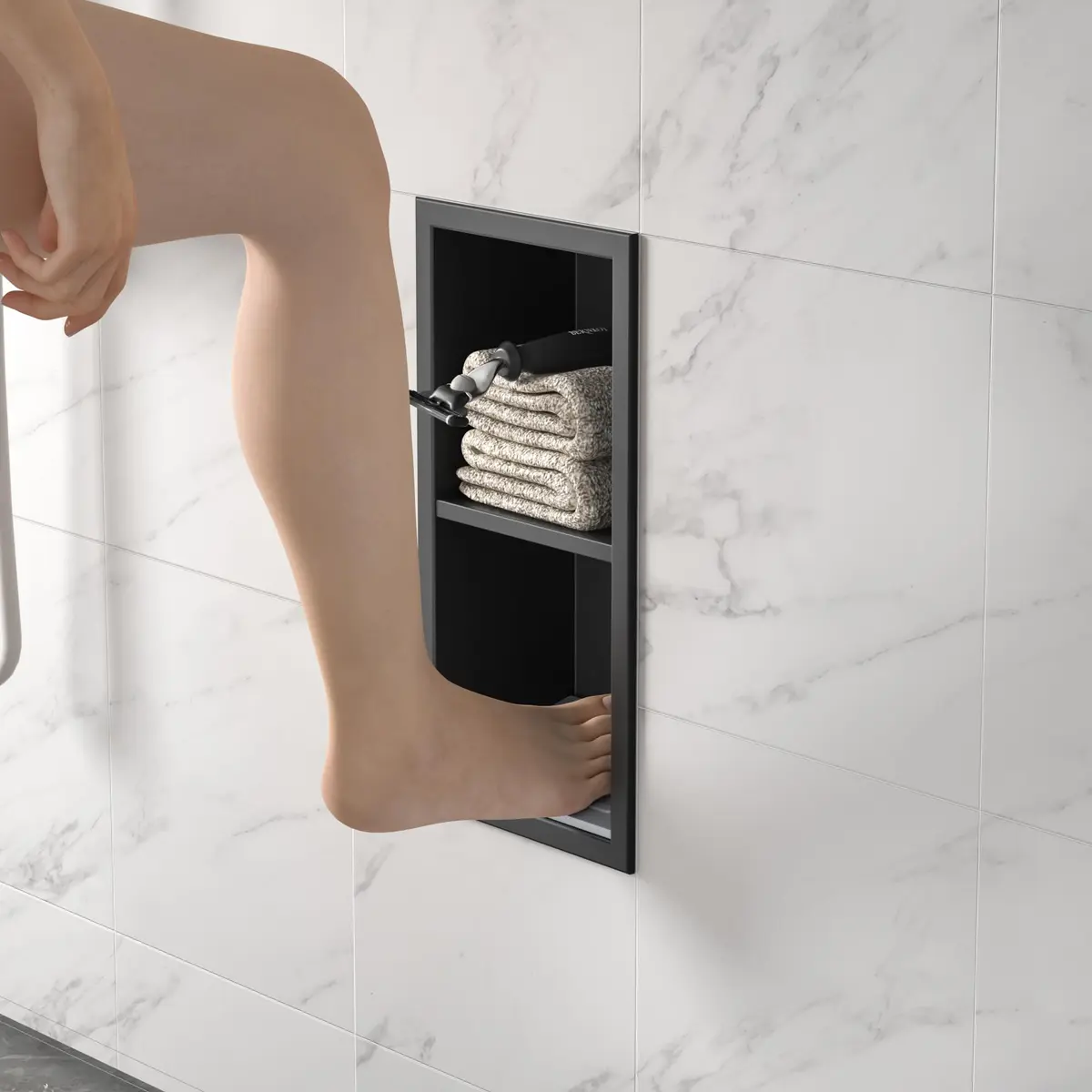 Bernkot Shower Niche, Wall Recessed Shelf for Bathroom 30.4cm x 15.2cm | Rust-Resistant Stainless Steel - main product image