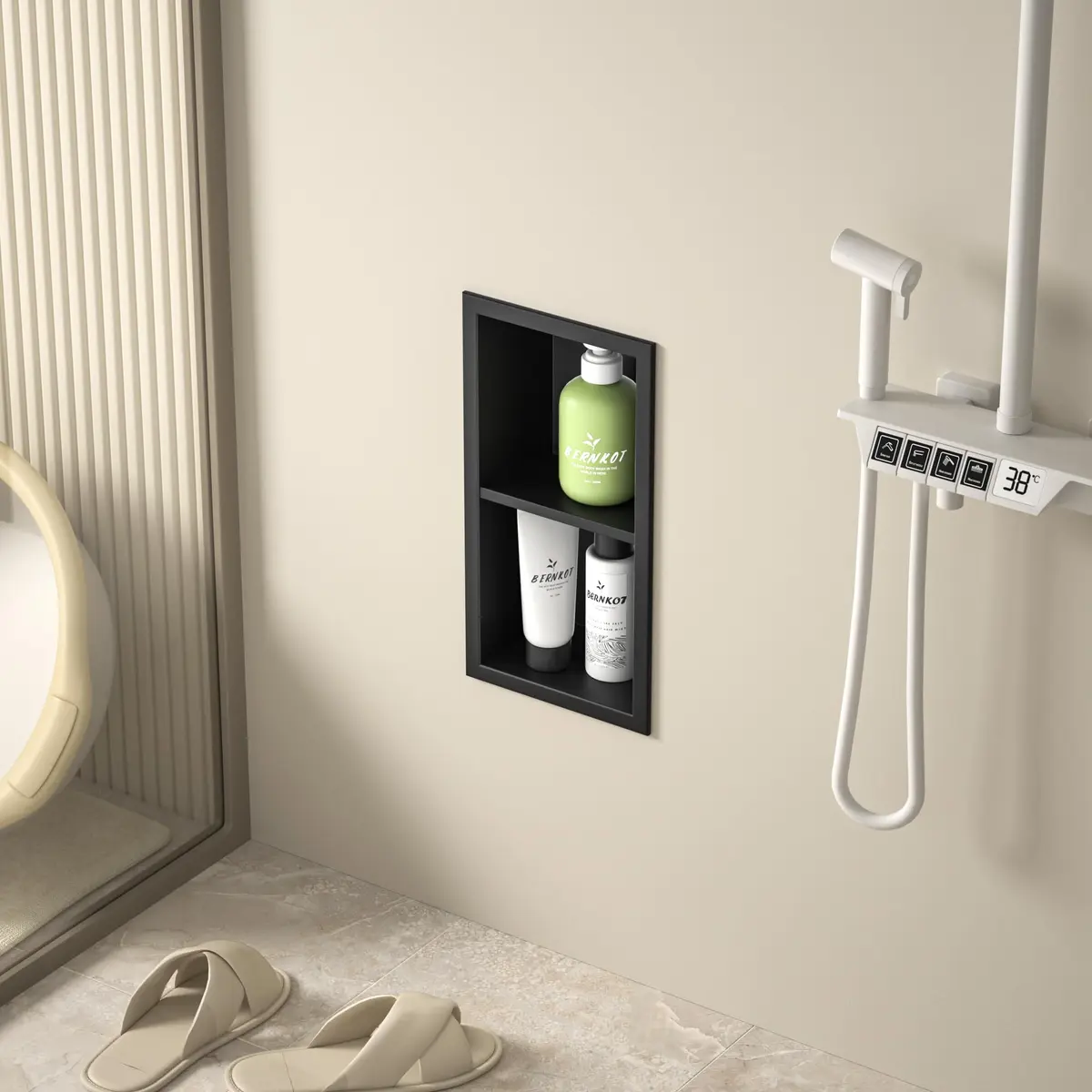 Bernkot Shower Niche, Wall Recessed Shelf for Bathroom 30.4cm x 15.2cm | Rust-Resistant Stainless Steel - view 8