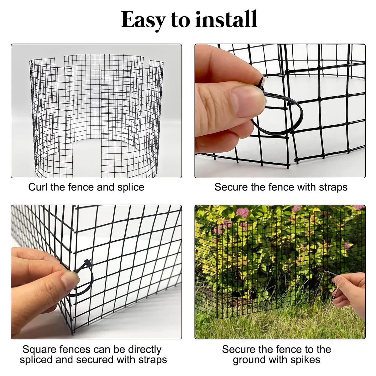 YEXEXINM Metal Plant Protector 12'' x 12'' | Garden Animal Barrier for Small Plants - view 5