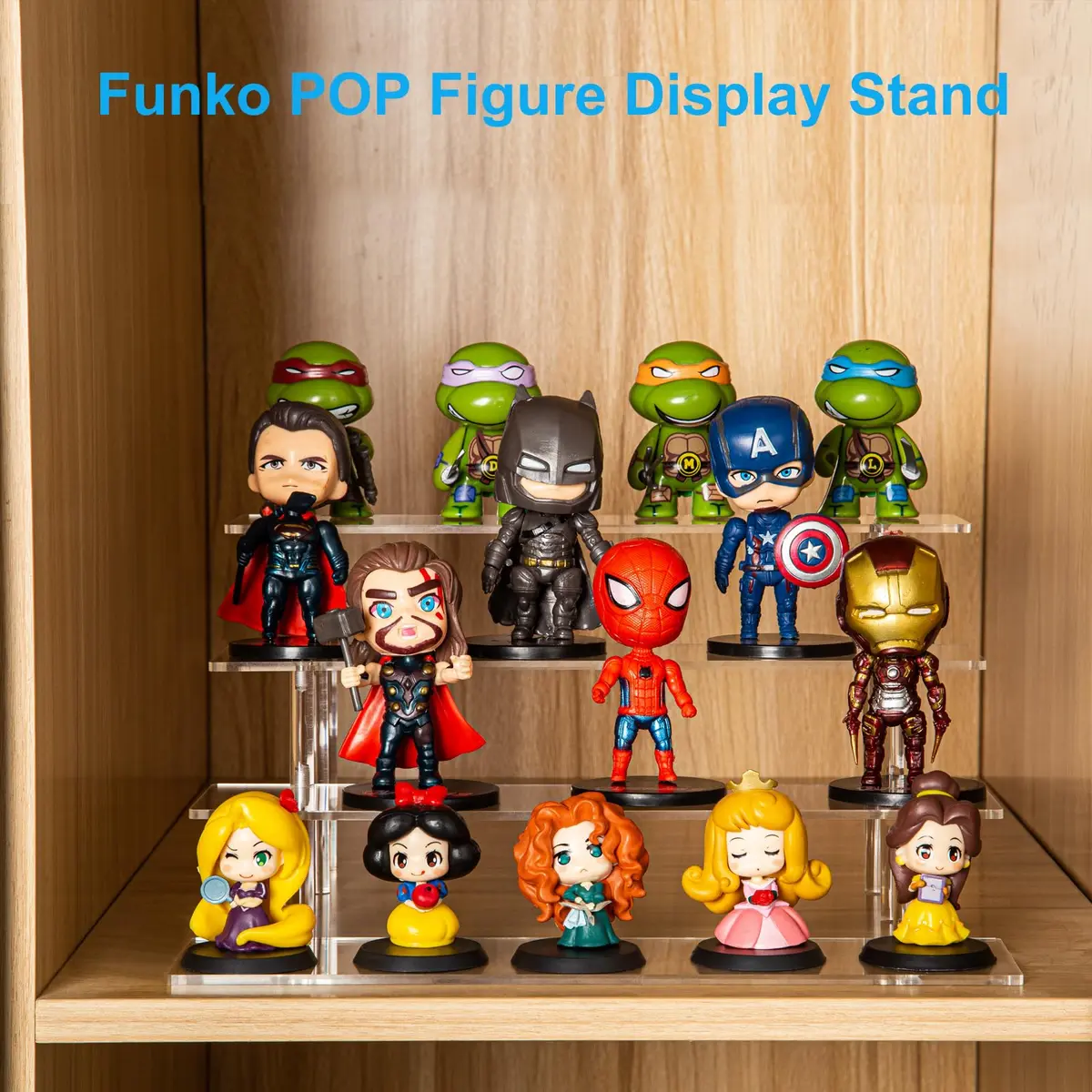 HENABLE 4 Tier Acrylic Perfume Organizer Stand, Clear Display Risers for Perfume, Cologne, Cosmetic, Skincare, Funko POP, Dessert Display, Cupcake Stand Holder - view 3