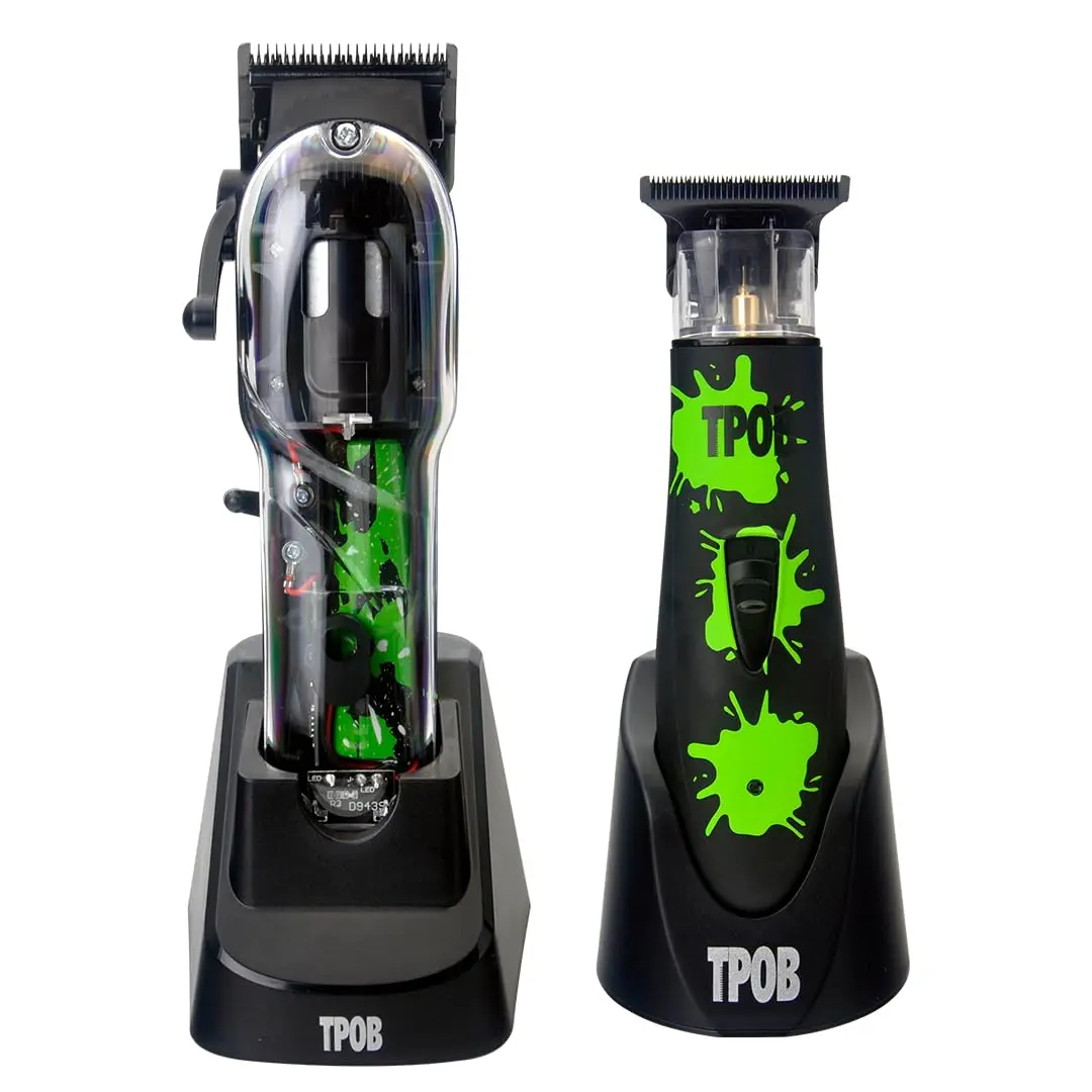 TPOB Slime 2 Hair Clipper and Trimmer Set Black SPLATT Pack | Professional Cordless Rotary Motor 6800 RPM - main product image