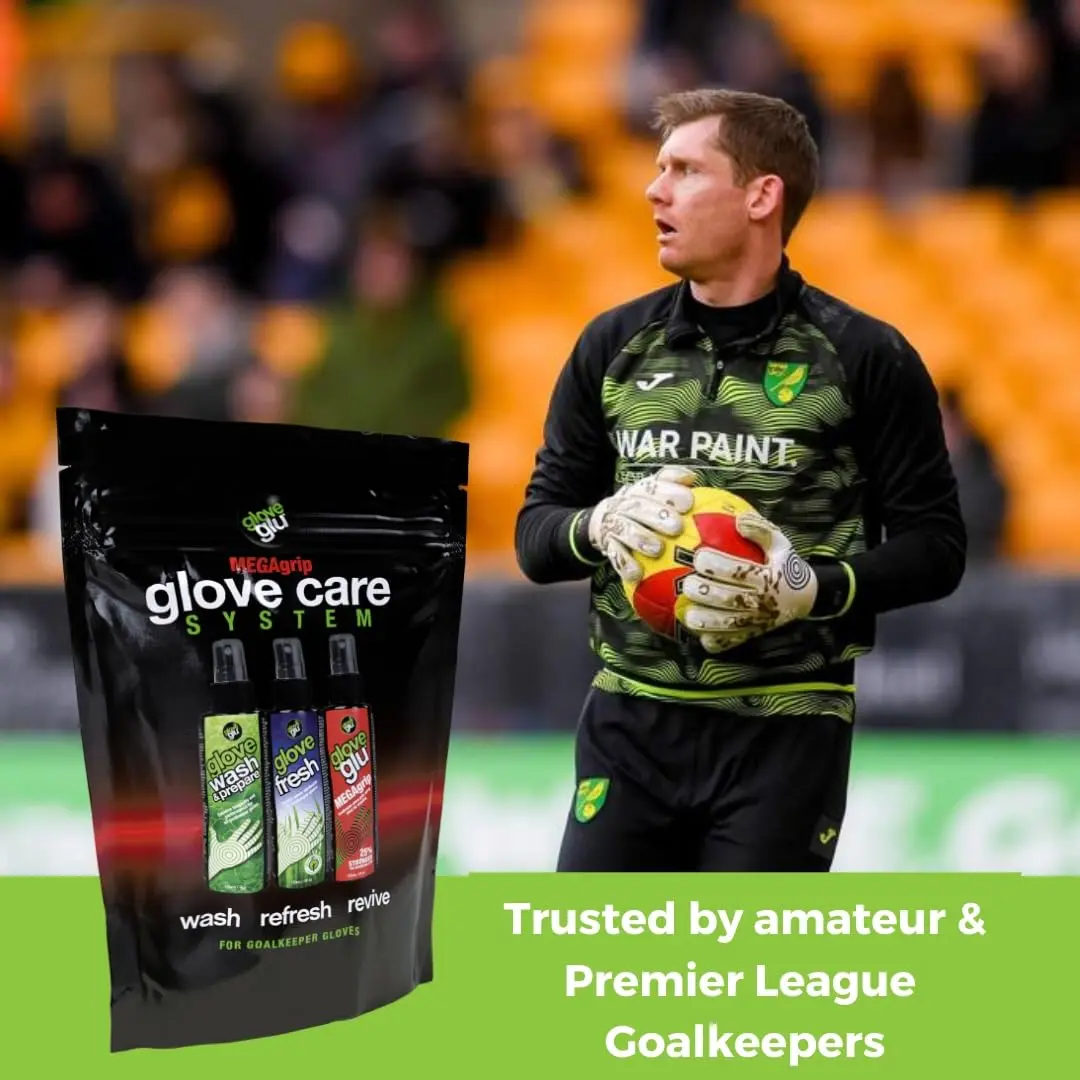 gloveglu Glove Care System Bundle | Premium Wash, Fresh Deodorizer & MEGAgrip Spray 4.05 fl oz Each | Goalkeeper Glove Cleaning & Grip Revival System (Pack of 3) - view 6