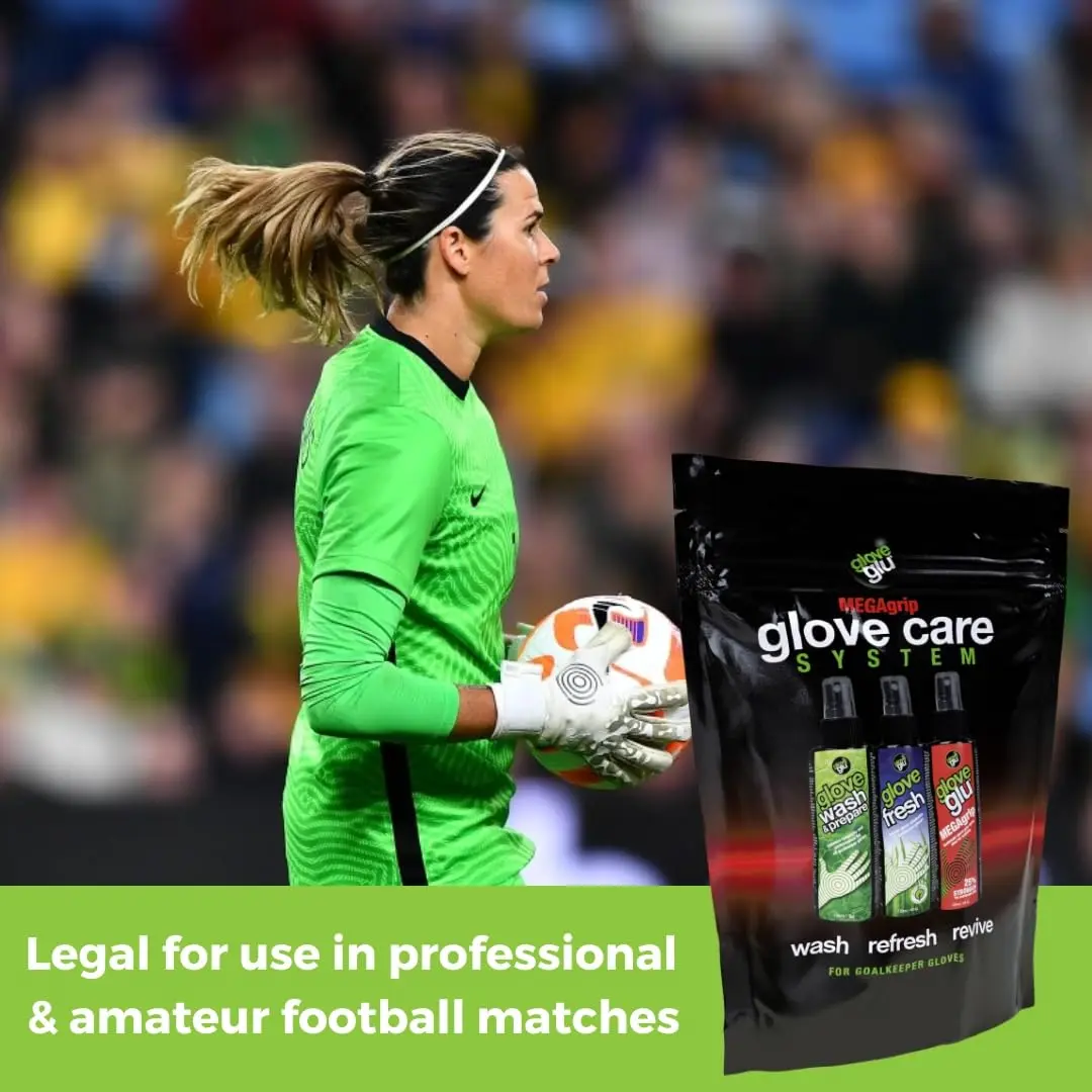 gloveglu Glove Care System Bundle | Premium Wash, Fresh Deodorizer & MEGAgrip Spray 4.05 fl oz Each | Goalkeeper Glove Cleaning & Grip Revival System (Pack of 3) - view 7