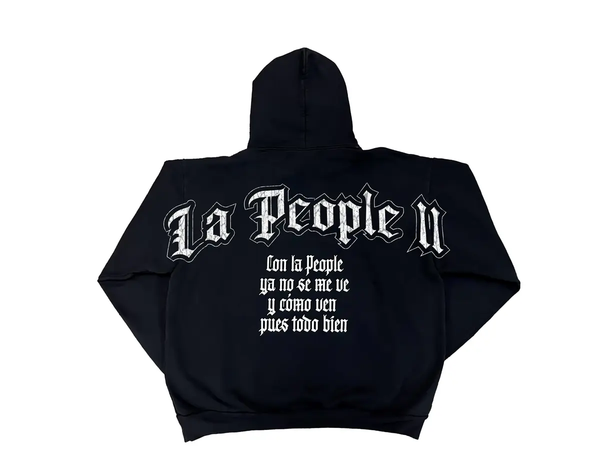 Peso Pluma People II Hoodies | Oversized Cotton Sweatshirt with La People II Lyrics (L) - main product image