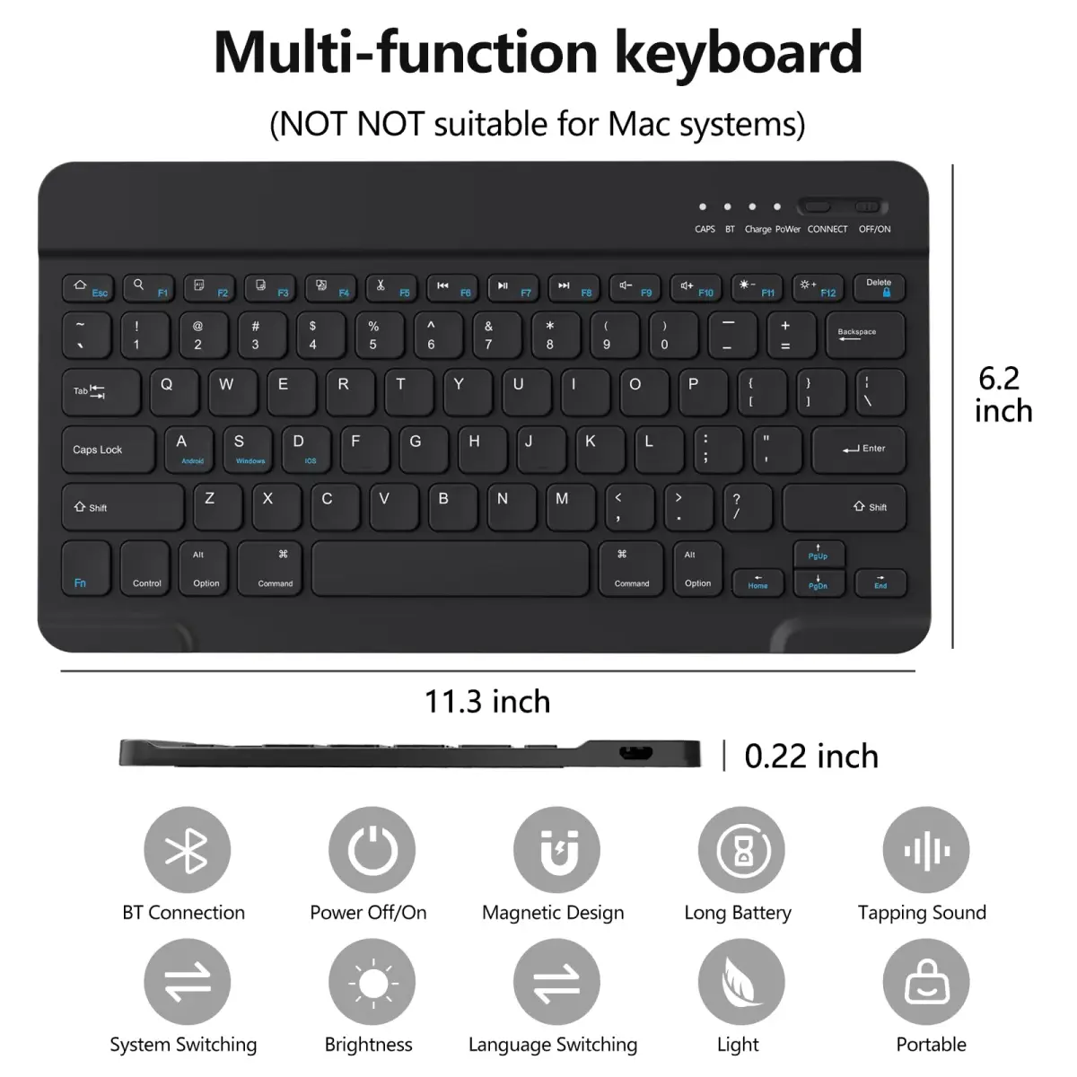 aMZCaSE Magnetic Keyboard Case for iPad Pro 13" (M5/M4) 2024-2025 | Detachable Folio with Pencil Holder - view 7
