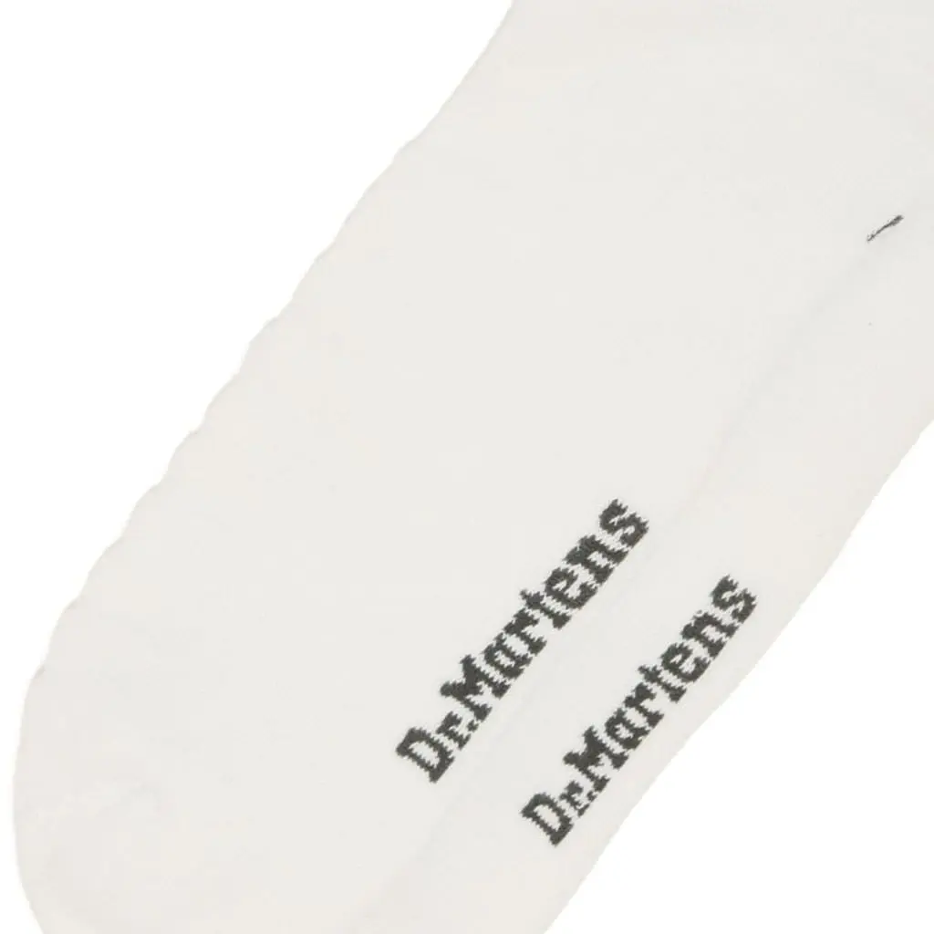 Dr. Martens Unisex Double Doc Sock, White Organic Cotton Blend, M/L | Casual Crew Socks - view 3