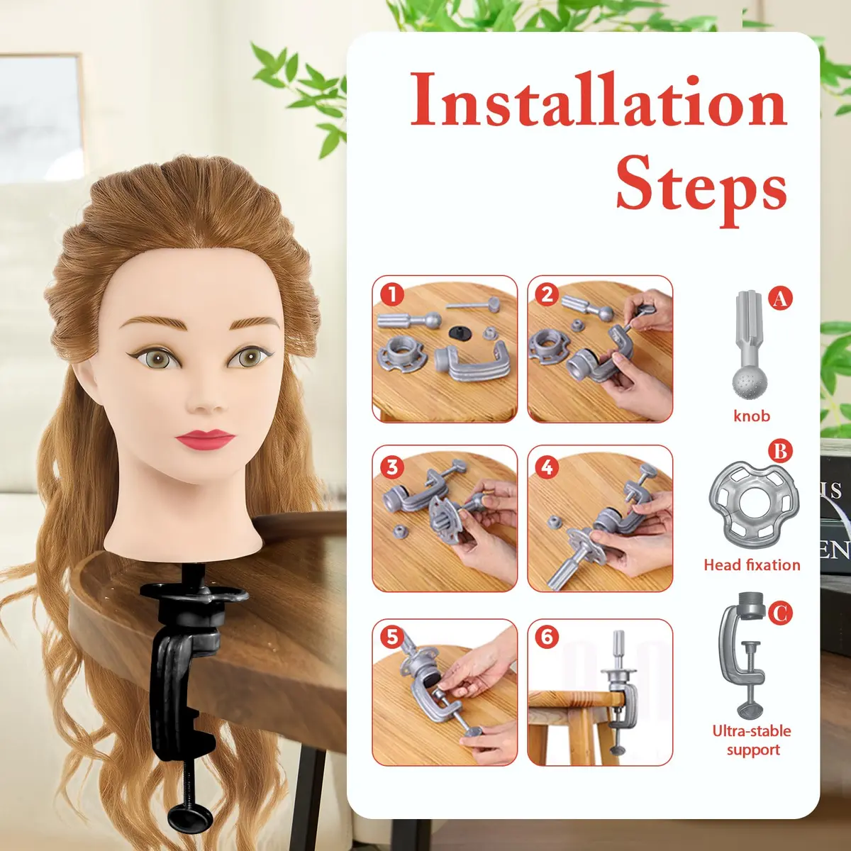 Neverland Beauty & Health Mannequin Head with 80% Human Hair 26 Inch | Salon & Cosmetology Practice - view 7