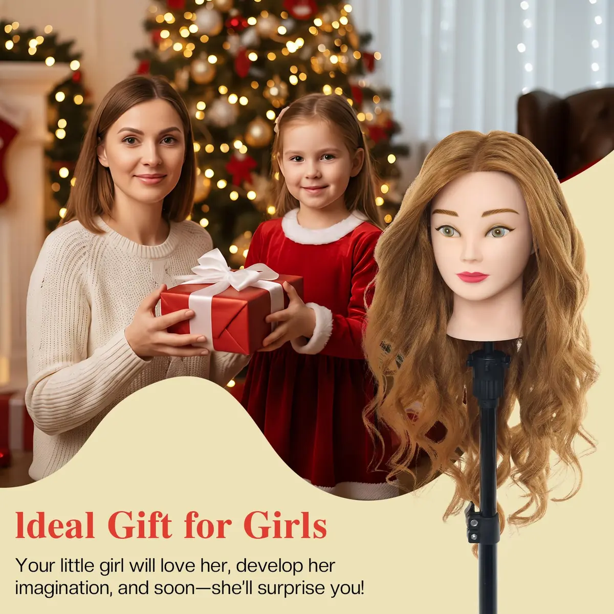 Neverland Beauty & Health Mannequin Head with 80% Human Hair 26 Inch | Salon & Cosmetology Practice - view 9