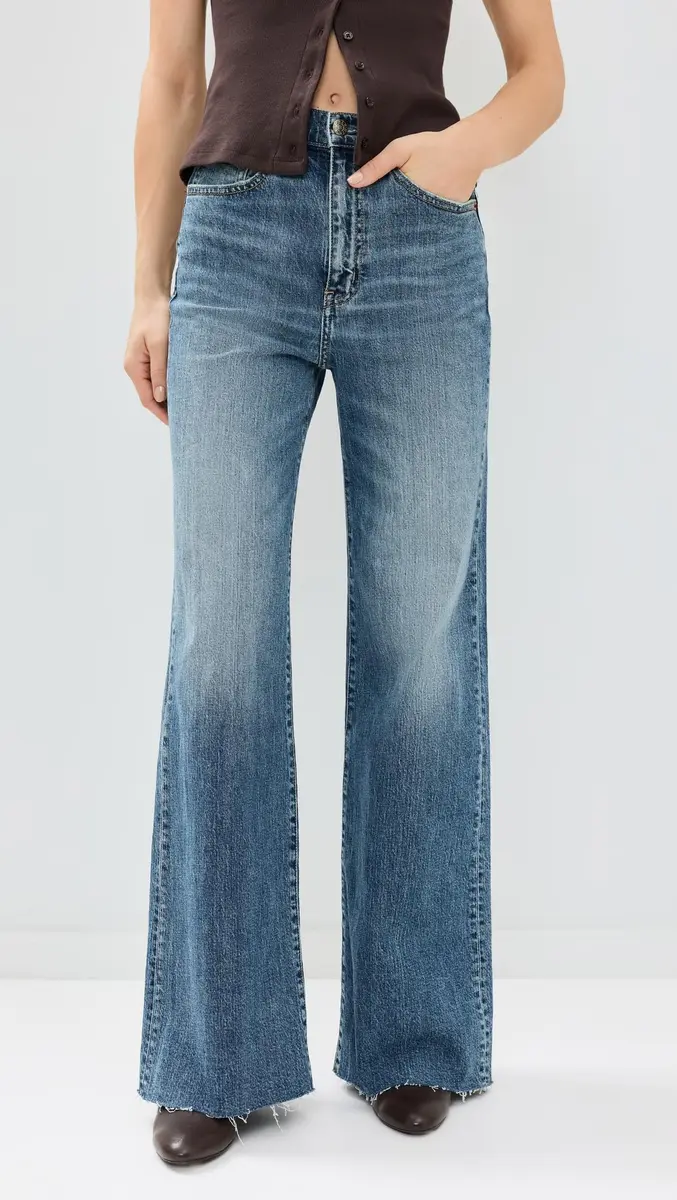 DAZE Women's Far Out Jeans, 28 | High-rise Wide Leg in Stunner with Structured Fit - view 2