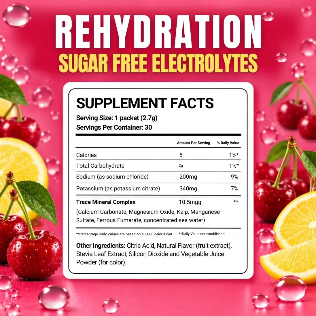 Dr. Price's Electrolytes Powder Packets, Cherry Lemonade | Sugar Free Hydration Support (70-120c) - view 4