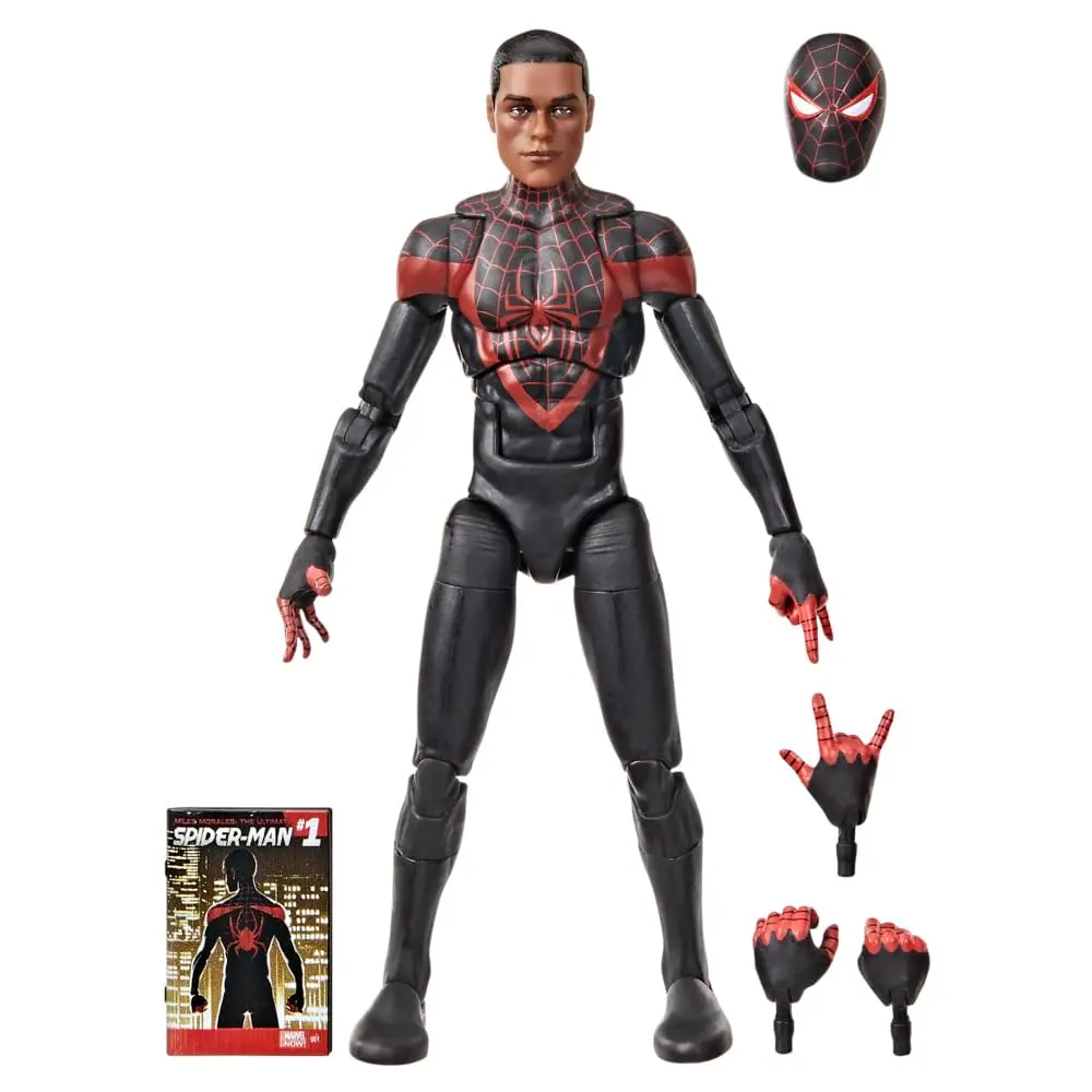 Hasbro Marvel Legends Ultimate Miles Morales Action Figure 6-inch (15.24 cm) | Comics-Inspired Collectible with Comic Accessory - main product image