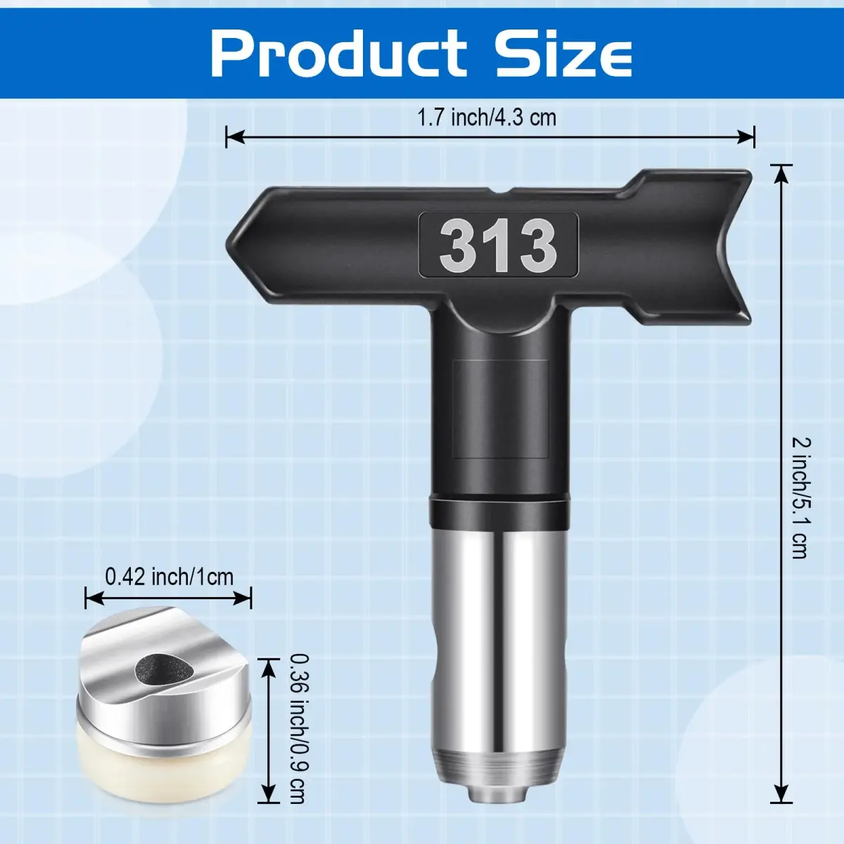 Zhengmy 12 Pcs Airless Paint Sprayer Tips Set 0.0109-0.0317 Inch Outlet | Reversible Spray Nozzles for Home & Industrial Painting - view 3