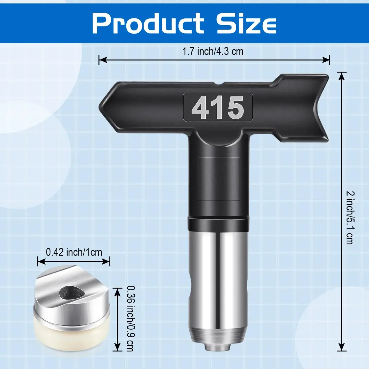 Zhengmy 12 Pcs Airless Paint Sprayer Nozzle Tips Set 413-623 | Reversible Spray Tips for Efficient Painting - view 3